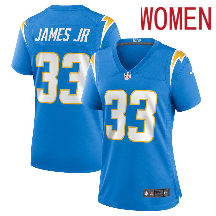 Women Los Angeles Chargers 33 Derwin James Nike Powder Blue Game NFL Jersey